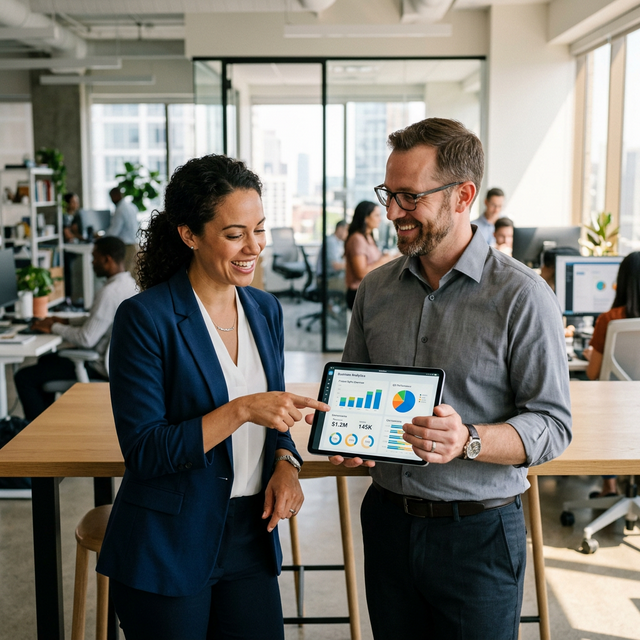 Equipo trabajando organizado